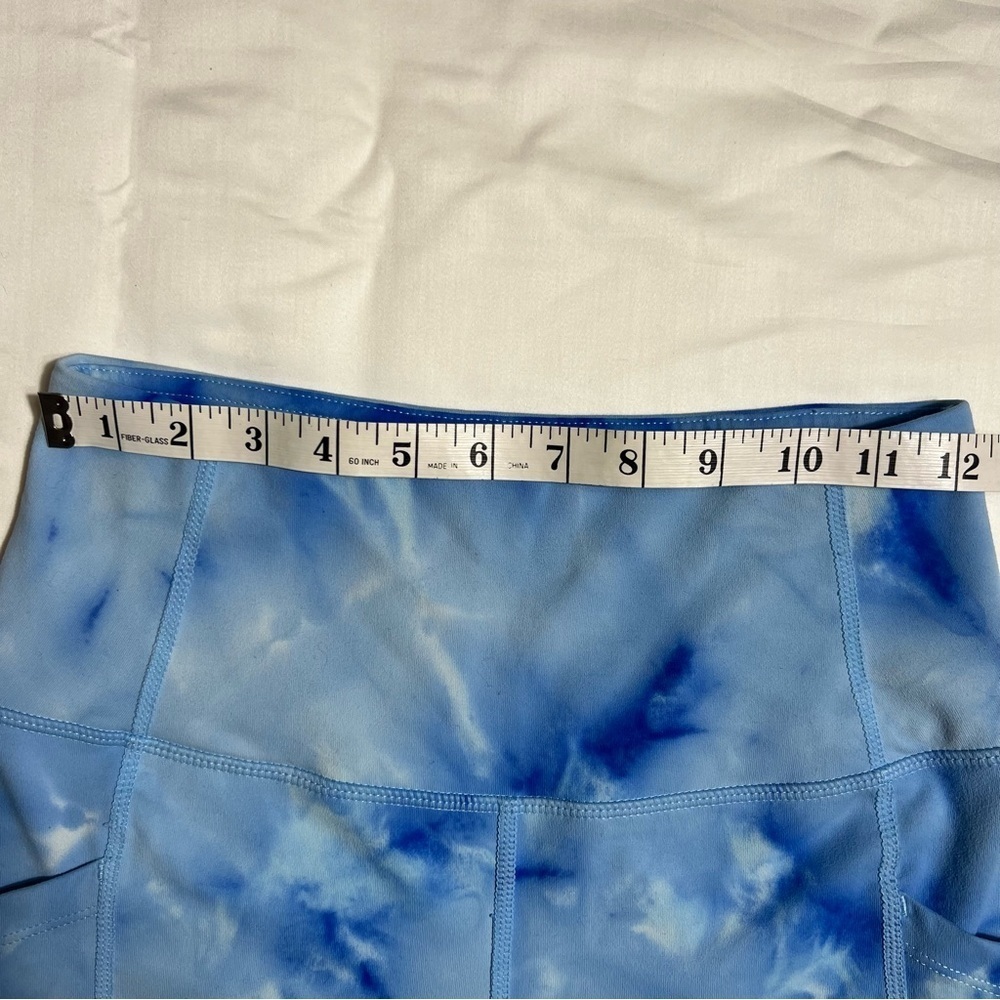 ZELLA Women's Blue Spray Dye Print Live In Pull-On Biker Shorts, Small - Picture 6 of 8